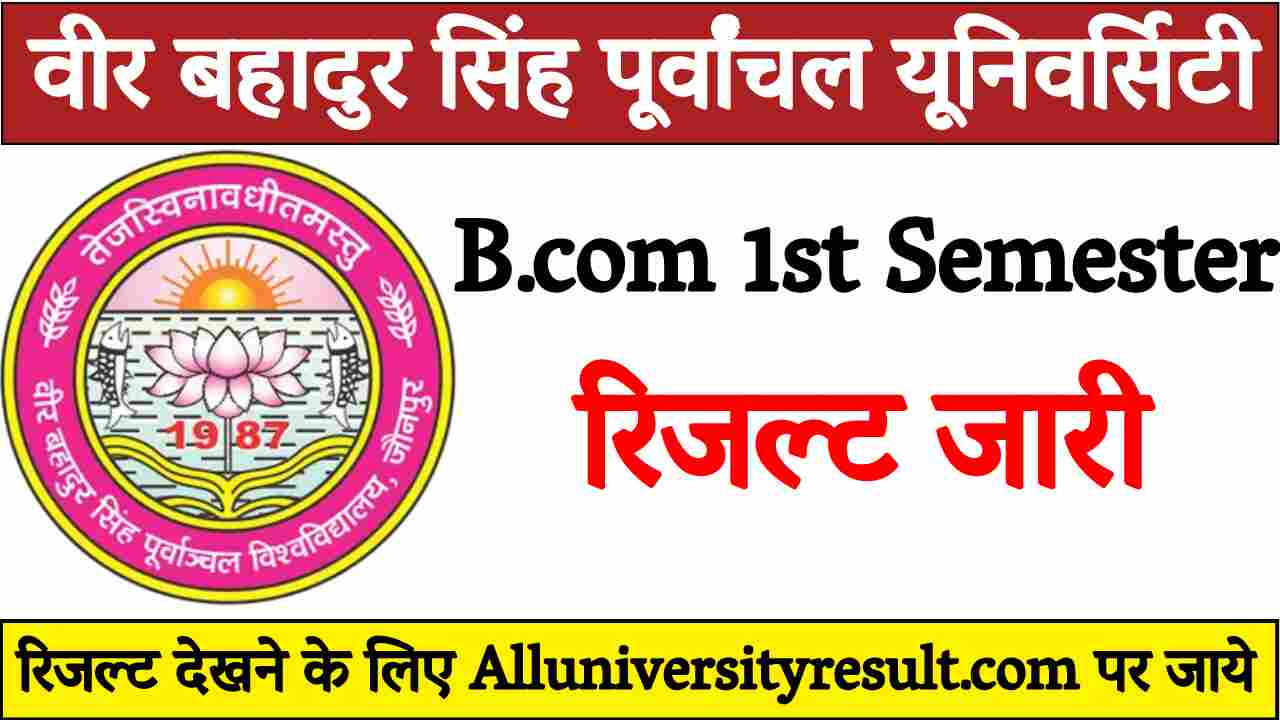 VBSPU B.com 1st Semester Result