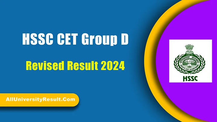 HSSC CET Group D Revised Result 2024 Has Been Released
