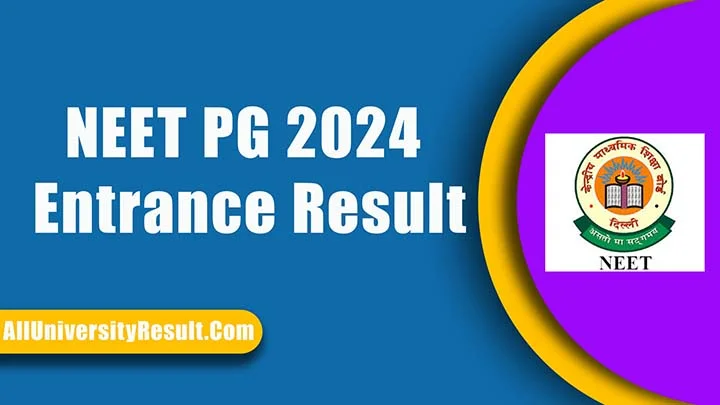 NEET PG 2024 Entrance Result